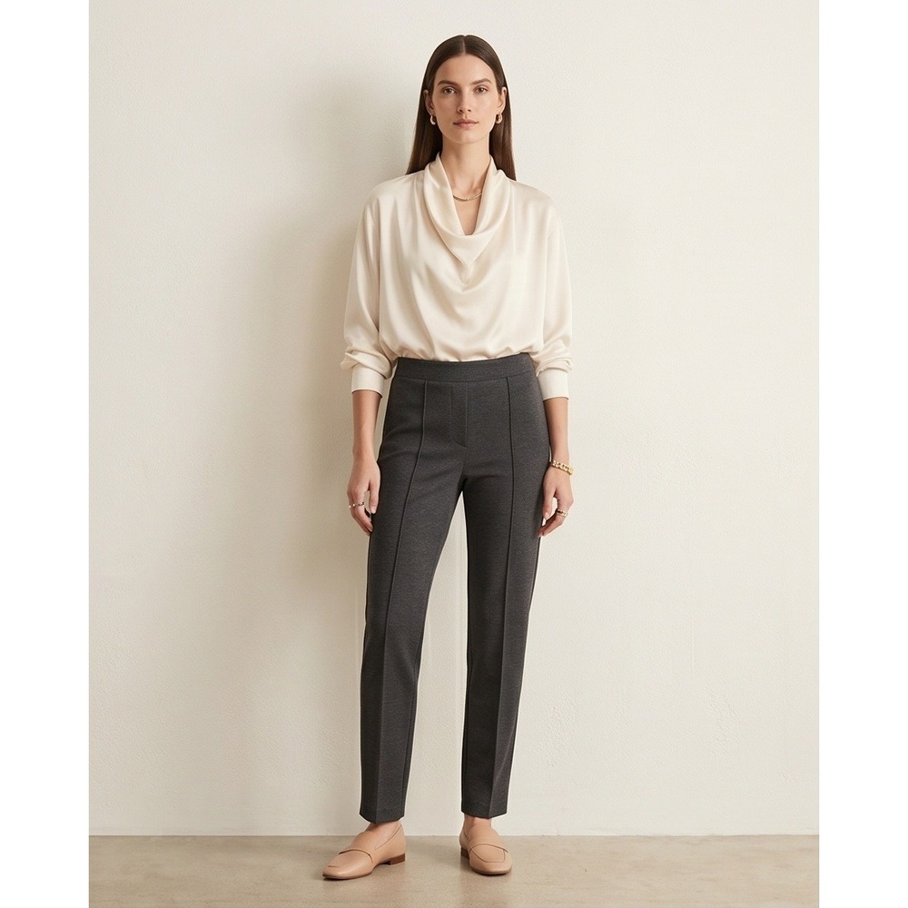 Vince Camuto Women's 3X Essentials Slim Leg Ponte Pants Dark Heather Gray NWT - Picture 3 of 13